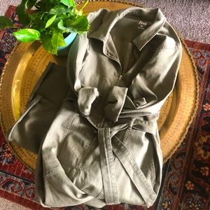 Hunter green utility jumpsuit